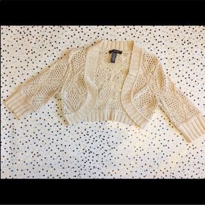 Laundry by Shelli Segal Cream Knit Crop Top